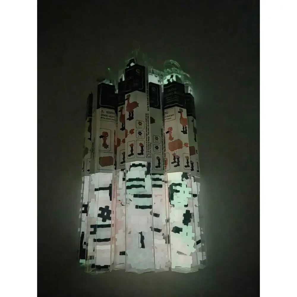Flamingo Hashtag Glow In The Dark Building Blocks Set of 8